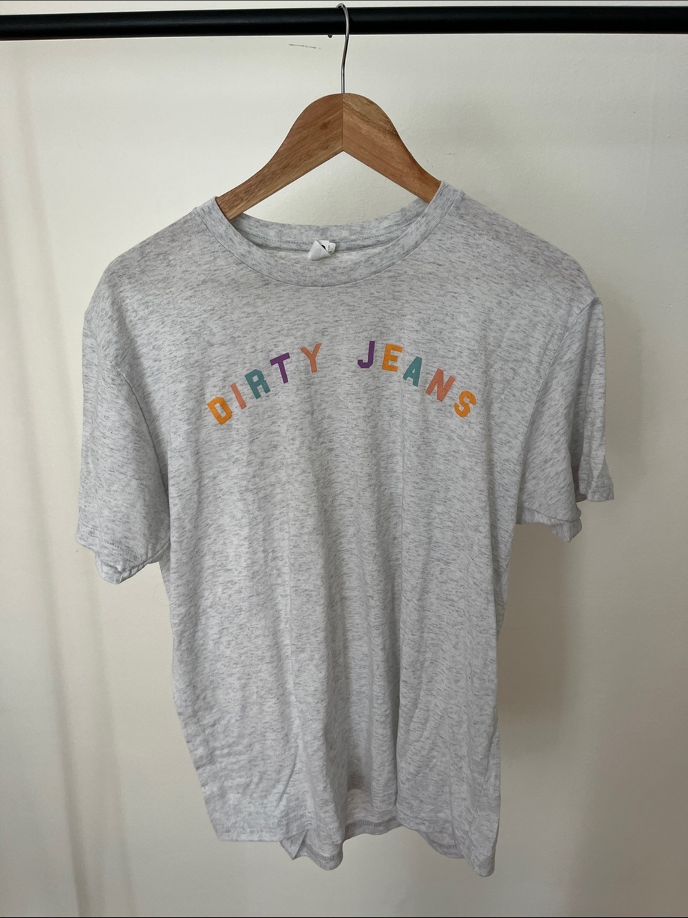 Gray 'DIRTY JEANS' Graphic Tee -- Claudia Oshrey The Toast Shirt - Picture 1 of 4